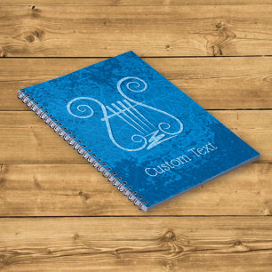 Caderno Espiral Fundo de Lyre Azul