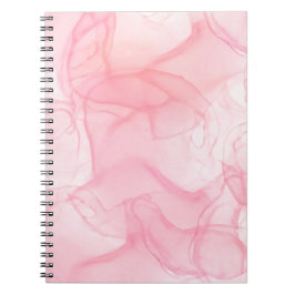 Caderno Espiral Fundo de mármore rosa, fundo de arte fluida