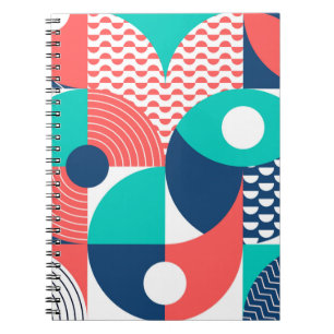 Caderno Espiral fundo de mural geométrico. estilo moderno ilustraç