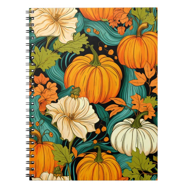 Caderno Espiral Fundo de outono (Frente)