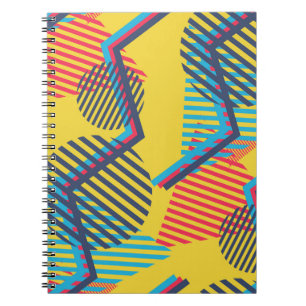 Caderno Espiral fundo de pop, textura geométrica de abstrato.