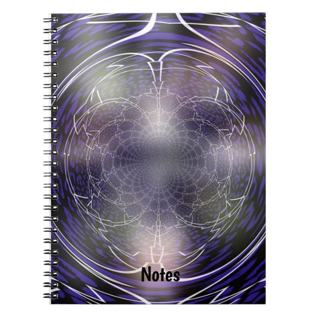 Caderno Espiral Fundo de Teia de Aranha Iluminada (Frente)