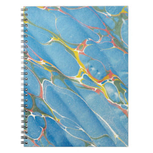 Caderno Espiral fundo de textura abstrato marble.