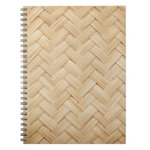 Caderno Espiral Fundo de textura de Abstrato de bambu tecido.