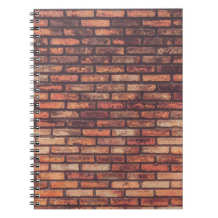 Caderno Espiral fundo de textura de tijolo velho, hipster