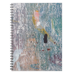 Caderno Espiral fundo de tinta abstrato. Trabalho de arte feito de