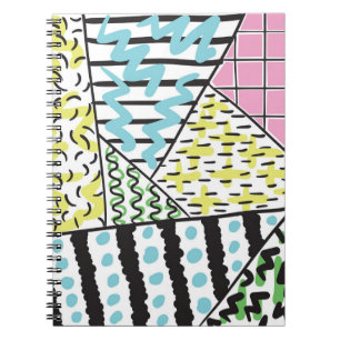 Caderno Espiral fundo desenhado em abstrato 3
