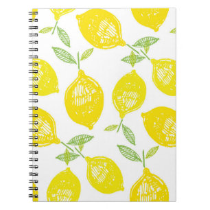Caderno Espiral Fundo do desenho da fruta tropical de rabisco dese