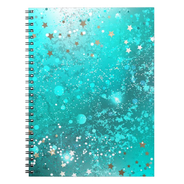 Caderno Espiral Fundo do Mint Turquoise Foil (Frente)