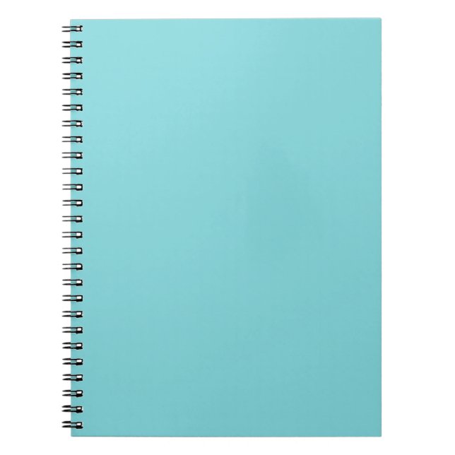 Caderno Espiral Fundo do Teto Aqua Azul-Seashore Personalizado (Frente)
