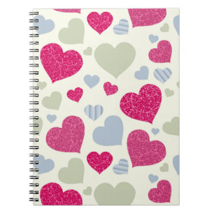 Caderno Espiral Fundo dos corações