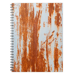 Caderno Espiral fundo e textura da parede de aço enferrujado