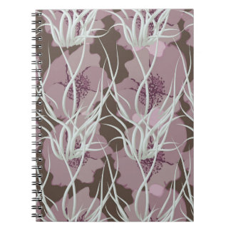 Caderno Espiral Fundo floral sem costura, padrão sem costura,