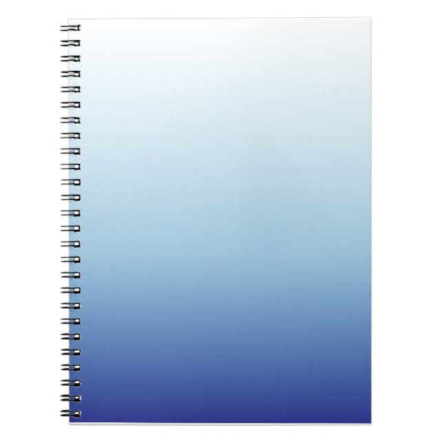 Caderno Espiral Fundo Gradiente Azul Mínimo (Frente)
