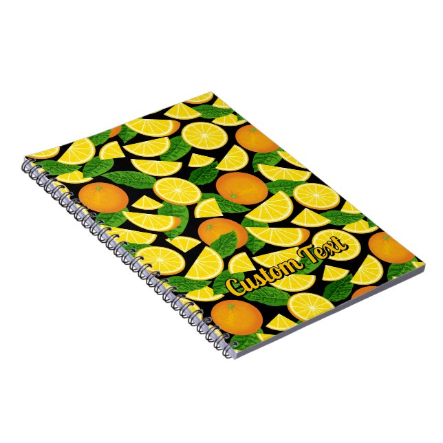 Caderno Espiral Fundo Laranja (Lado Direito)