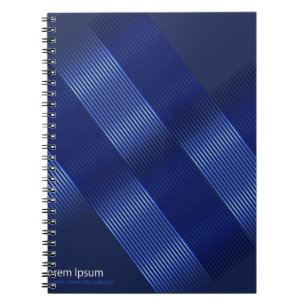 Caderno Espiral fundo moderno brilhante, objetos geométricos de fa