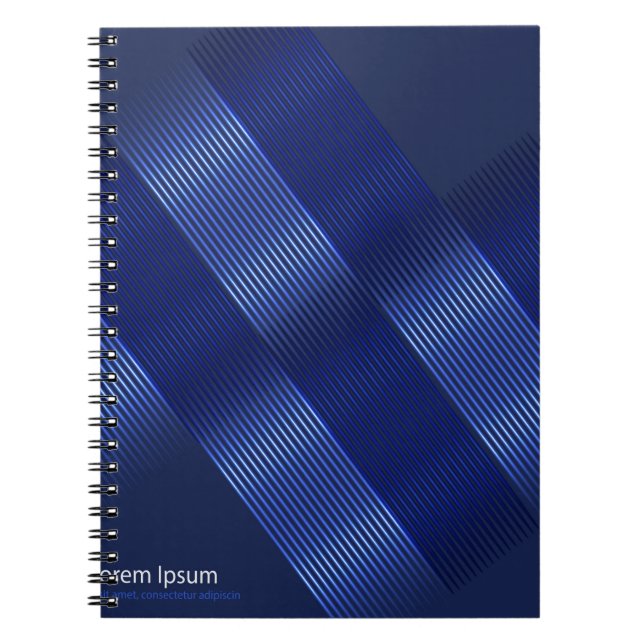 Caderno Espiral fundo moderno brilhante, objetos geométricos de fa (Frente)