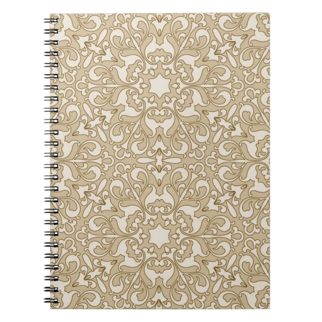 Caderno Espiral Fundo ornamentado floral (Frente)