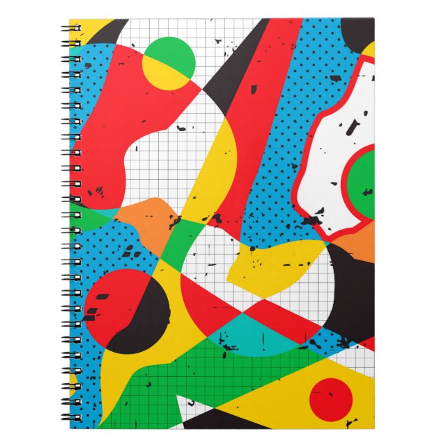 Caderno Espiral fundo pop (Frente)