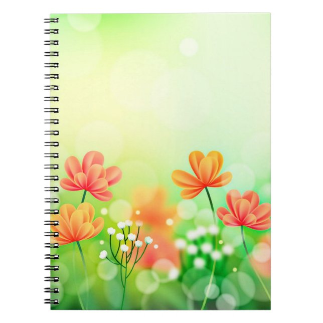 Caderno Espiral Fundo Realista Blurred Primavera - 2374 (Frente)
