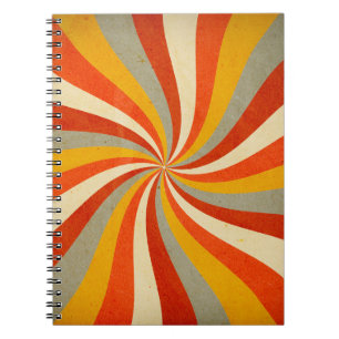 Caderno Espiral fundo retrô com um plano de fundo torção,retr