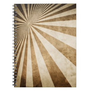 Caderno Espiral Fundo retro do teste padrão da listra