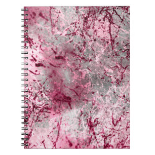 Caderno Espiral fundo rosa, deco, padrão, abstrato, envelhecido,