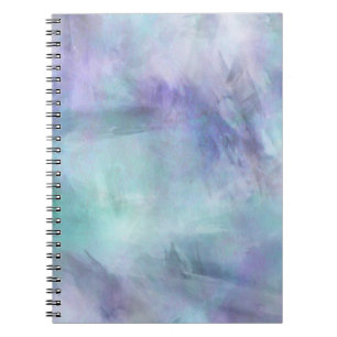 Caderno Espiral Fundo roxo azul Pastel da aguarela