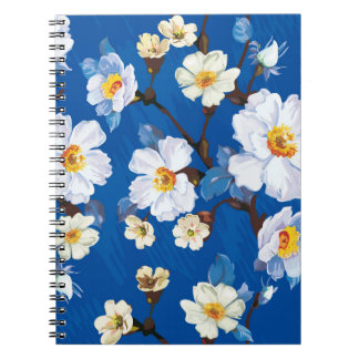 Caderno Espiral fundo sem descontinuidades do padrão abstrato flor