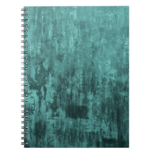 Caderno Espiral Fundo Shabby, cor turquesa, grunge, loft,