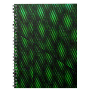 Caderno Espiral Fundo verde abstrato
