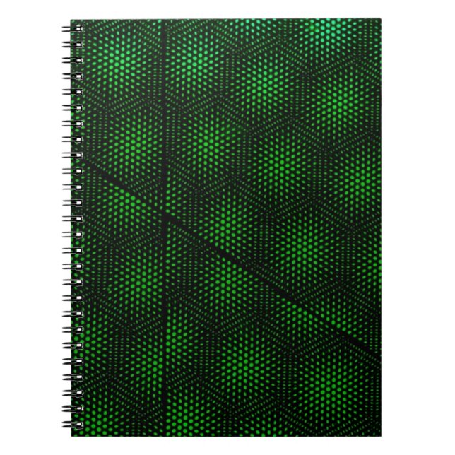 Caderno Espiral Fundo verde abstrato (Frente)