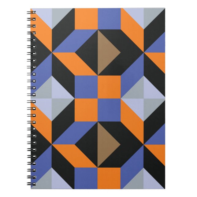 Caderno Espiral Fundo Vintage abstrato (Frente)