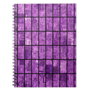 Caderno Espiral Fundo violeta brilhante abstrato com glos