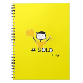 Caderno Espiral Fungos #Dourado