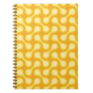 Caderno Espiral Funky 1970s Círculo Gráfico Metaball Barbell Yello