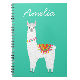 Caderno Espiral Funky Alpaca lama drama animal fofo