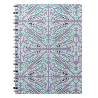 Caderno Espiral Funky Design Floral Geometric 