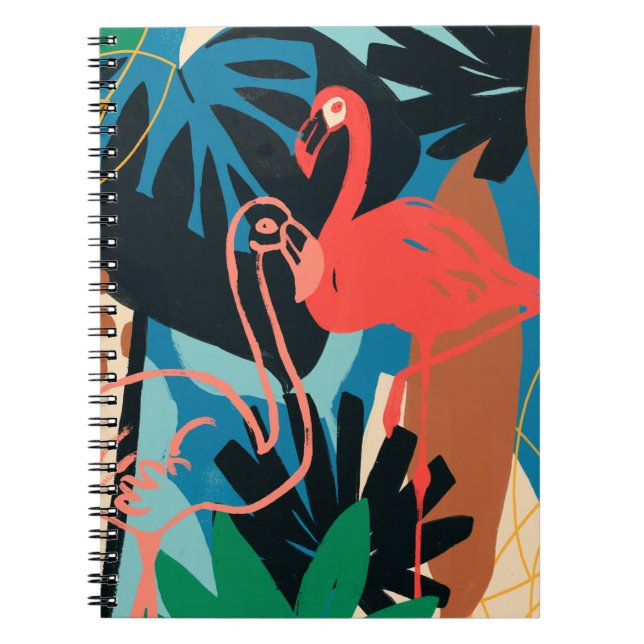 Caderno Espiral Funky Flamingo (Frente)