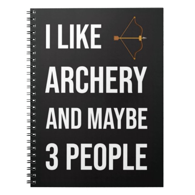Caderno Espiral Funny Archery Hunting Gifts Hunter Bow And Arrow (Frente)
