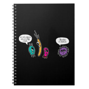 Caderno Espiral Funny Bacteria Pun Biology Science Biologist