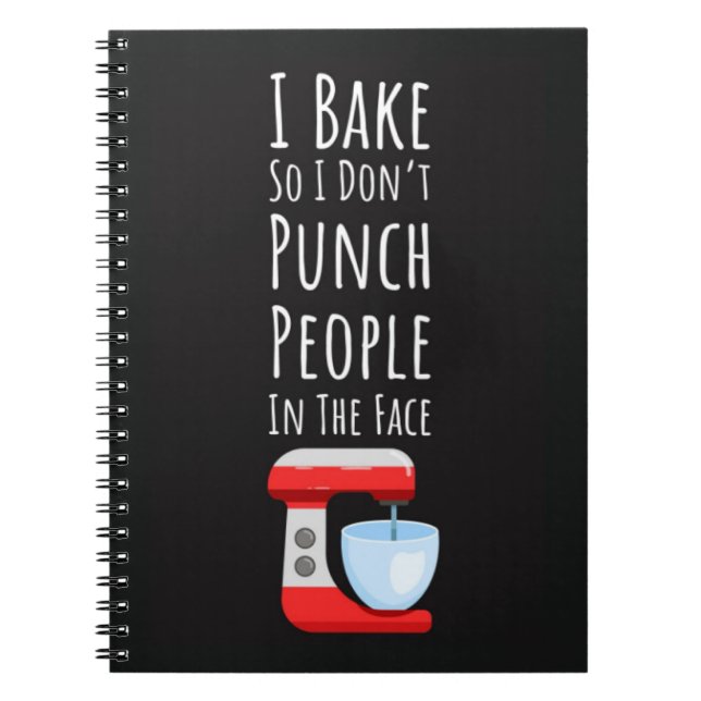Caderno Espiral Funny Baking Gifts For Adults Humor Humorous Quote (Frente)