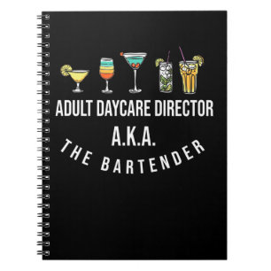 Caderno Espiral Funny Bartender Alcohol Mixer Barkeeper Jokes