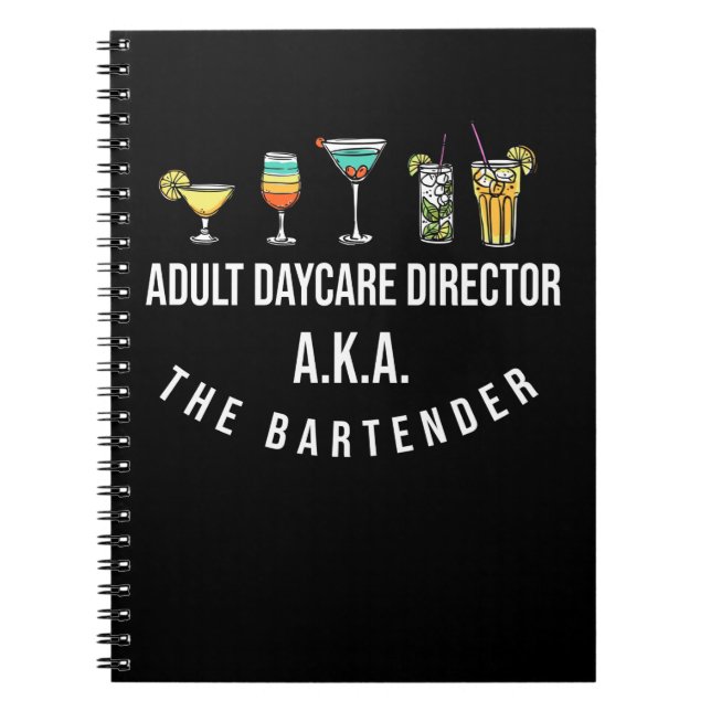 Caderno Espiral Funny Bartender Alcohol Mixer Barkeeper Jokes (Frente)
