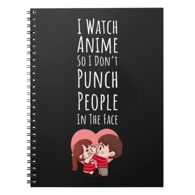 Caderno Espiral Funny Best Gifts For Anime Lovers Otaku Humor   (Frente)