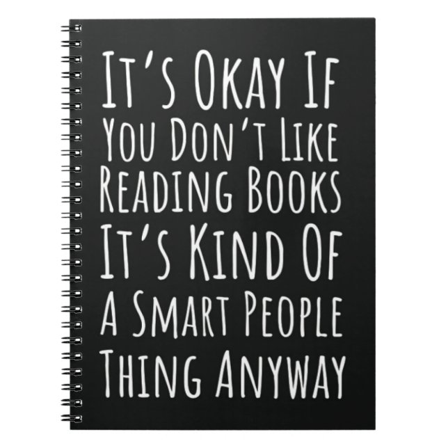 Caderno Espiral Funny Book Reading Gifts Nerd Reader Bookish (Frente)