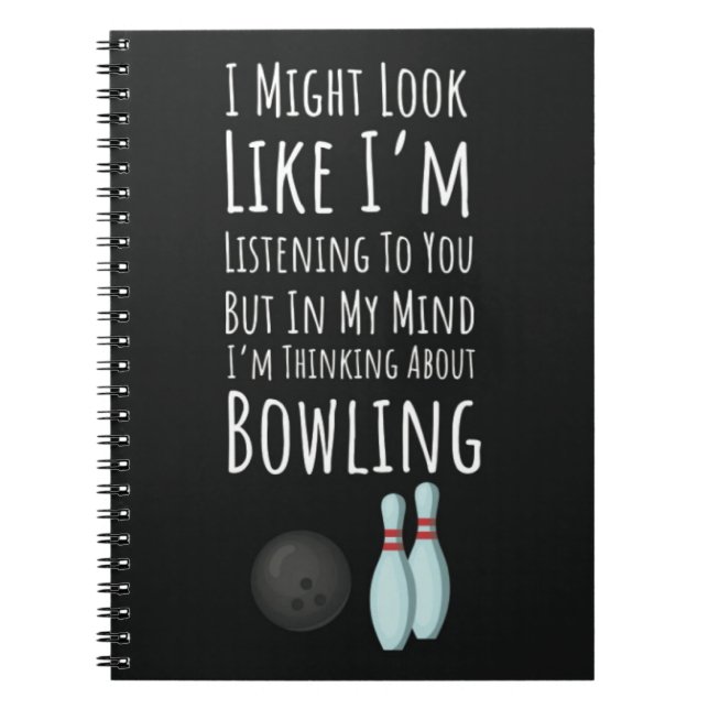 Caderno Espiral Funny Bowling Gifts And Novelties Sports Bowler (Frente)
