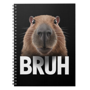 Caderno Espiral Funny Capybara Bruh