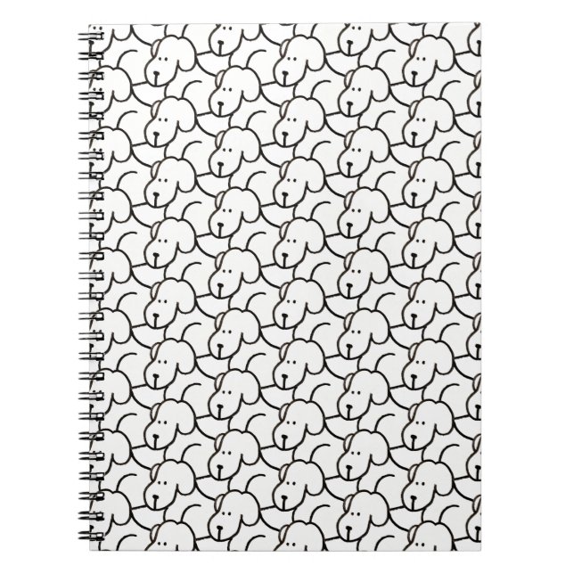 Caderno Espiral Funny Cartoon Sitting Dogs (Frente)