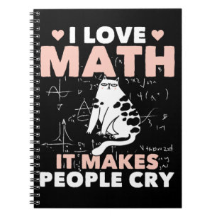 Caderno Espiral Funny Cat Lover Mathematics Humor Maths Nerd
